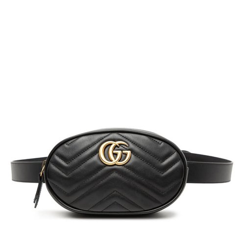 Gucci GG Marmont Matelasse Leather Belt Bag - Black - WK3KG5-CFX70-F00