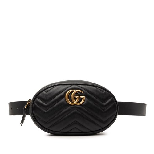 Pre-owned Gucci GG Marmont Matelasse Leather Belt Bag Ladies BYD0B9XC4RPTFEPV - Black - 476434-49307-5 X