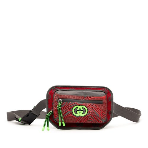 Pre-owned Gucci GG Nylon and Rubber Belt Bag 752102 527066 - 3X1ICA-NMHGF-FR1