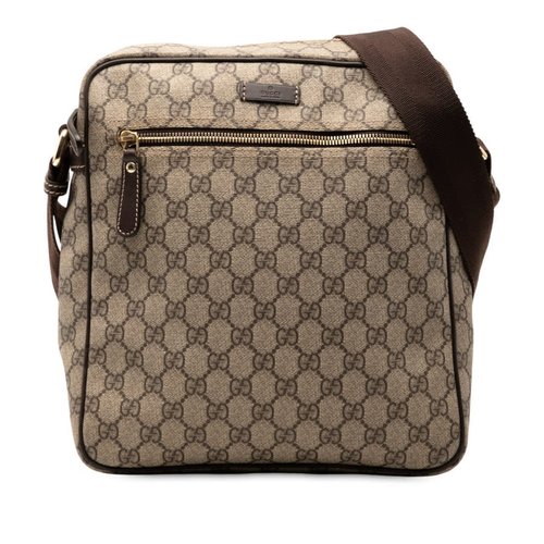 Gucci GG Supreme Crossbody - Brown - 0WNWKV-VRM9L-BB7