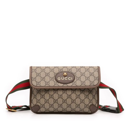 Pre-owned Gucci GG Supreme Web Neo Vintage Belt Bag Ladies URBLJS74R3XY3FTO - Brown - 493930-49307-5 X