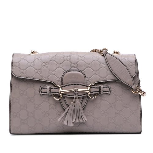 Pre-owned Gucci Medium Guccissima Emily Shoulder Bag 295402 204991 - Brown - 295402 204991 X