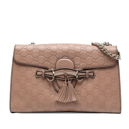Pre-owned Gucci Medium Guccissima Emily Shoulder Bag Ladies 295402 520981 - Brown - HVN58T-N70GP-37Q