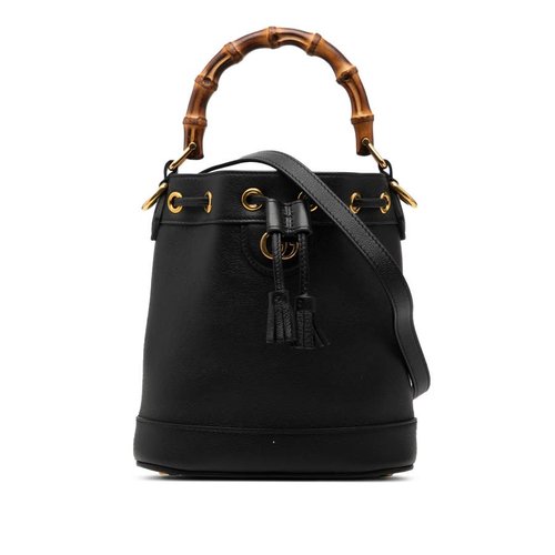Gucci Mini Calfskin Bamboo Diana Bucket Bag - Black - HWHW6U-NHCLX-8M4