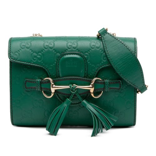 Pre-owned Gucci Mini Guccissima Emily Crossbody 369622 498879 - Green - 369622 498879 X