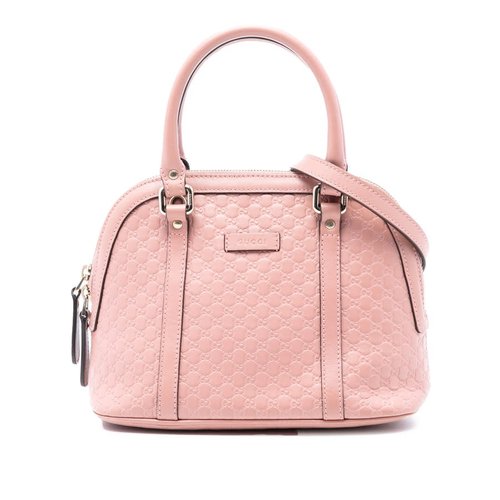 Pre-owned Gucci Mini MicroGuccissima Dome Satchel Ladies 449654 493492 - Blue/Pink - N1U7FO-WZ12L-JW0
