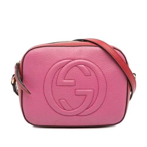 Gucci Small Bicolor Leather Soho Disco Crossbody - Blue/Pink - PCF45Z-9YPUK-U9D