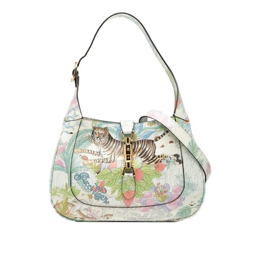 Pre-owned Gucci Small Calfskin Tiger Jackie 1961 Crossbody Ladies 636709 520981 - Blue - Z83Q5M-SIROW-4XQ