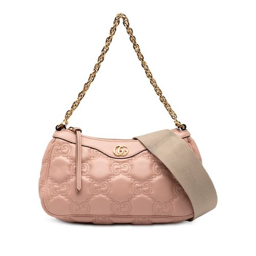 Pre-owned Gucci Small GG Matelasse Leather Satchel Ladies 735049 486628 - Blue/Gold Tone/Pink - ZIJWMN-YC519-029