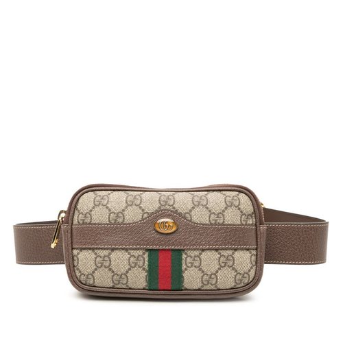 Gucci Small GG Supreme Web Ophidia Belt Bag - Brown - T67F2G-RZLF2-KVW