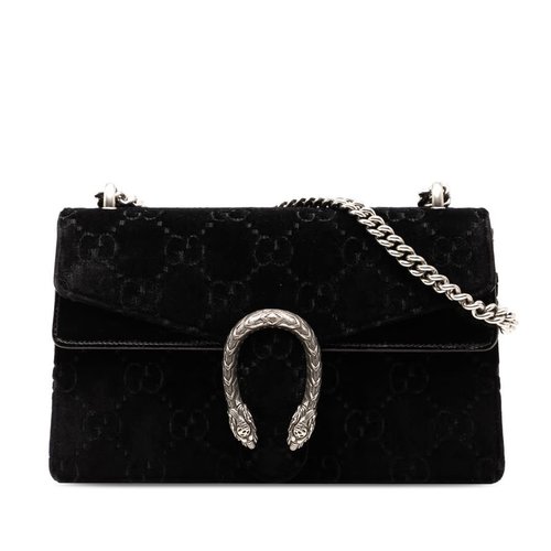 Pre-owned Gucci Small Velvet Dionysus Shoulder Bag 400249.520981 - Black - 400249.520981 X