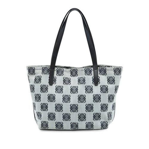 Pre-owned LOEWE Anagram Canvas Tote Ladies 340904 - Grey - G5DLWTKU3TA30NAO X