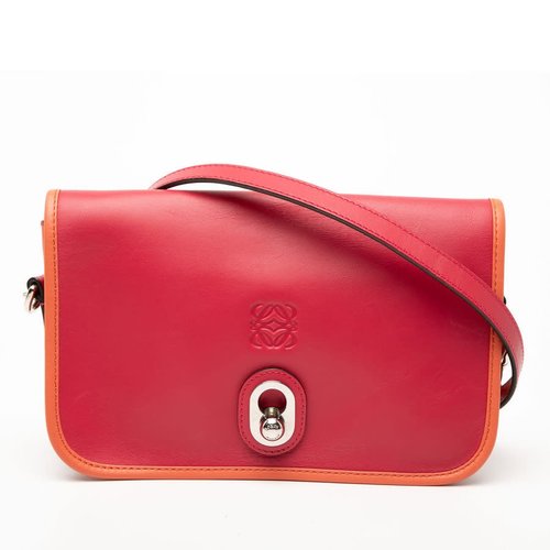 Pre-owned LOEWE Bicolor Leather Anagram Ines Flap Crossbody Ladies OEJ6HB5P6AXOMW6B - OEJ6HB5P6AXOMW6B X