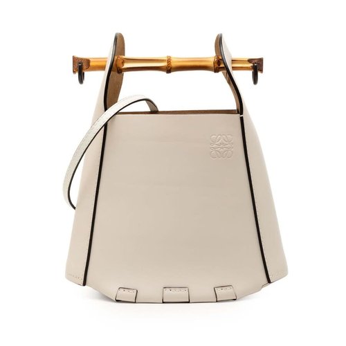 Pre-owned LOEWE Calfskin Bamboo Bucket Bag Ladies 652003 - White - Q3L5LK4VQKOR9JKM X
