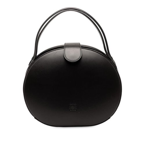 Pre-owned LOEWE Leather Anagram Round Handbag Ladies L12 - Black - 0DPOL4576SGMZ4R5 X