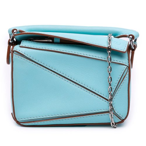 Pre-owned LOEWE Nano Calfskin Puzzle Satchel Ladies 262109 - Blue - 262109 X