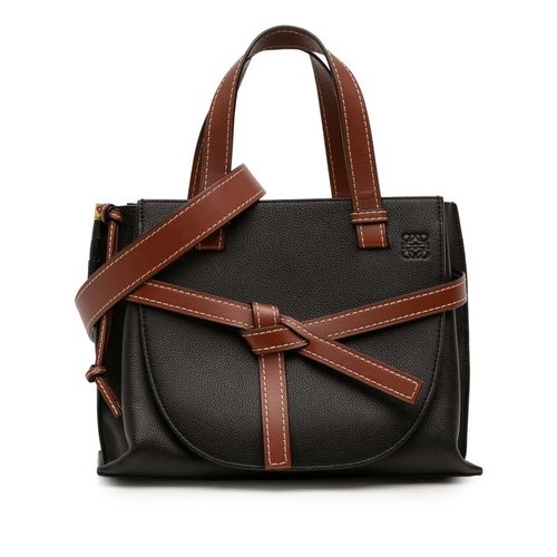 Pre-owned LOEWE Small Leather Gate Top Handle Satchel Ladies RX1IGOWZLHU6U6RG - Black - 061826 X