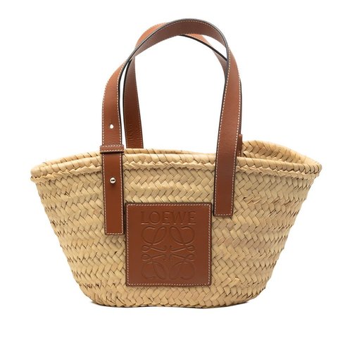 Pre-owned LOEWE Small Raffia Anagram Basket Tote Ladies F2WTMUJ7SBWNJHHE - Beige - 411820 X
