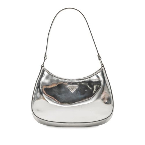 Pre-owned Prada Brushed Leather Cleo Shoulder Bag OD3X5RQRLMNUKG2A - Silver Tone - OD3X5RQRLMNUKG2AX