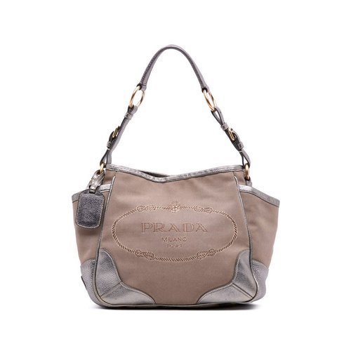 Pre-owned Prada Canvas Canapa Logo Tote MQUD71VWCLHIQ05R - Brown - MQUD71VWCLHIQ05RX