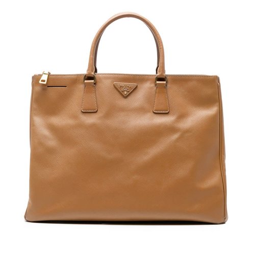 Pre-owned Prada Extra Large Saffiano Lux Galleria Double Zip Tote U7OYVEOTEWBYC4VC - Brown - U7OYVEOTEWBYC4VCX