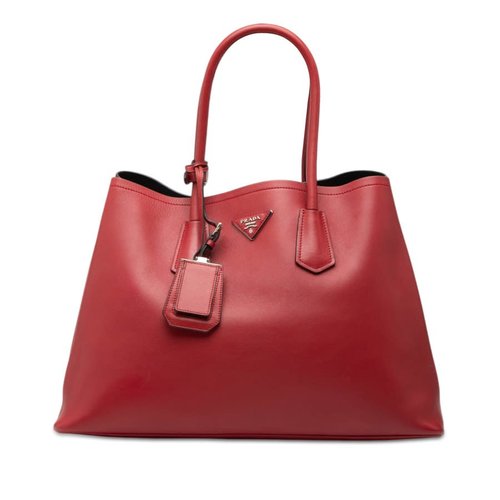 Pre-owned Prada Large Saffiano Cuir Double Satchel H4JJT24ORV9ZX80H - H4JJT24ORV9ZX80HX
