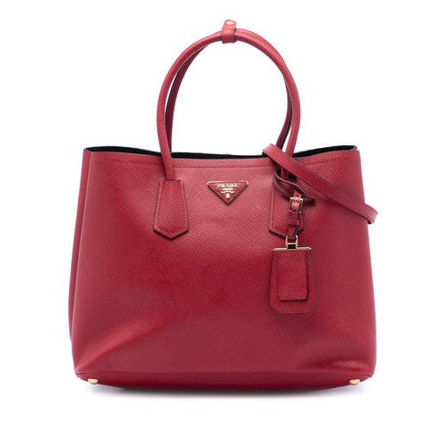 Pre-owned Prada Large Saffiano Cuir Double Satchel Ladies 7A91NIMHGCNPIV08 - 7A91NIMHGCNPIV08X