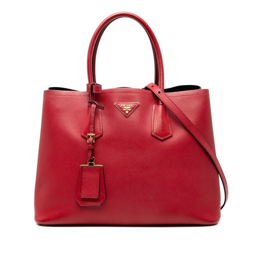 Pre-owned Prada Large Saffiano Cuir Double Satchel Ladies S604VDY4RY9Z37O4 - S604VDY4RY9Z37O4X