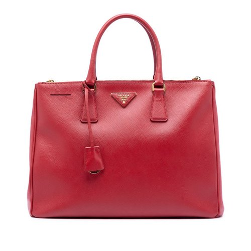 Pre-owned Prada Large Saffiano Lux Galleria Double Zip Satchel Ladies TMES0L6KR3DZL5JL - TMES0L6KR3DZL5JLX