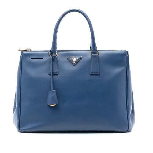 Pre-owned Prada Large Saffiano Lux Galleria Double Zip Tote Ladies 4PTVKRUPD3VEJ6LF - Blue - 4PTVKRUPD3VEJ6LFX