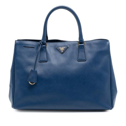 Pre-owned Prada Large Saffiano Lux Galleria Tote Ladies DQSZTDN45YW6KA8B - Blue - DQSZTDN45YW6KA8BX
