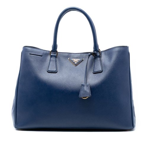 Pre-owned Prada Large Saffiano Lux Galleria Tote Ladies NJX07AOS2B2FJHLW - Blue - NJX07AOS2B2FJHLWX