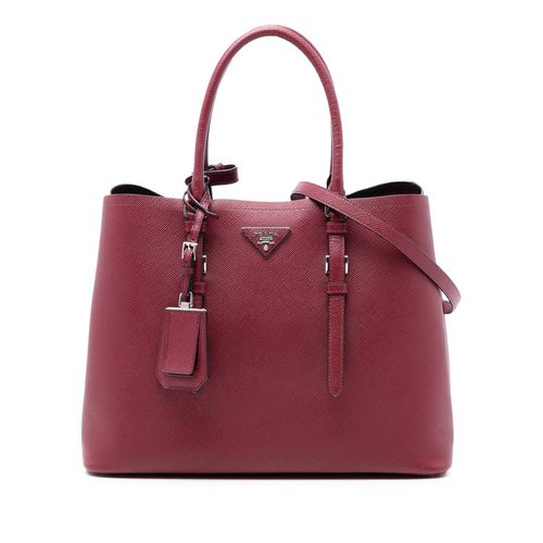 Pre-owned Prada Medium Saffiano Cuir Double Handle Satchel Ladies 6V6P6VVJ8MKLBOXP - 6V6P6VVJ8MKLBOXPX