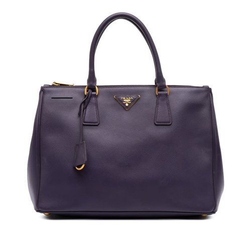 Pre-owned Prada Medium Saffiano Lux Galleria Double Zip Satchel 6W2NZV09UOY0Z9FM - Purple - 6W2NZV09UOY0Z9FMX