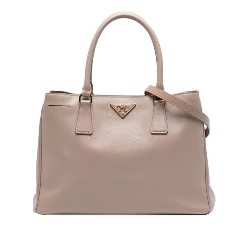 Pre-owned Prada Medium Saffiano Lux Galleria Satchel YQM30IPULYHCRE7E - Brown - YQM30IPULYHCRE7EX