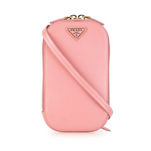 Pre-owned Prada Mini Saffiano Crossbody Phone Pouch WRRSM7RPTGEP3HSX - Blue/Pink - WRRSM7RPTGEP3HSXX