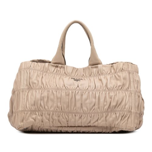Pre-owned Prada Nappa Gaufre Handbag UHPEVELO3T64W1N3 - Brown - UHPEVELO3T64W1N3X