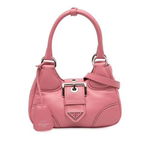 Pre-owned Prada Nappa Soft Padded Re Edition 2002 Moon Satchel 1N1T687F9PXSJHEX - Blue/Pink - 1N1T687F9PXSJHEXX