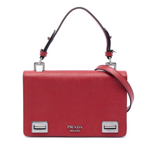 Pre-owned Prada Saffiano Double Turn Lock Top Handle Bag Ladies BTGLGN3HDA02EQ3K - BTGLGN3HDA02EQ3KX