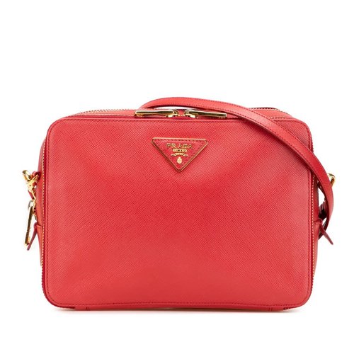 Pre-owned Prada Saffiano Double Zip Crossbody VLZC3ASSWEHM7P3Y - VLZC3ASSWEHM7P3YX