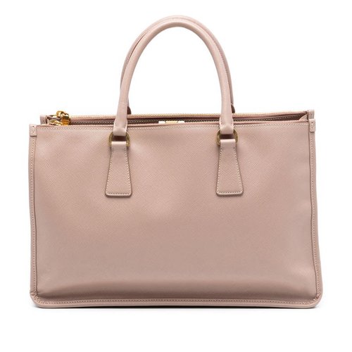 Pre-owned Prada Saffiano Lux Double Zip Frame Tote Ladies YBA6WJJGRBYBW8AG - Brown - YBA6WJJGRBYBW8AGX
