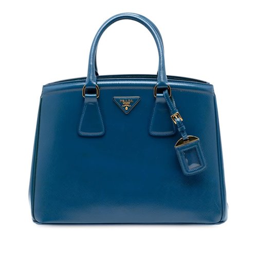 Pre-owned Prada Saffiano Lux Parabole Tote 3CE3EHS4V9YB81HI - Blue - 3CE3EHS4V9YB81HIX
