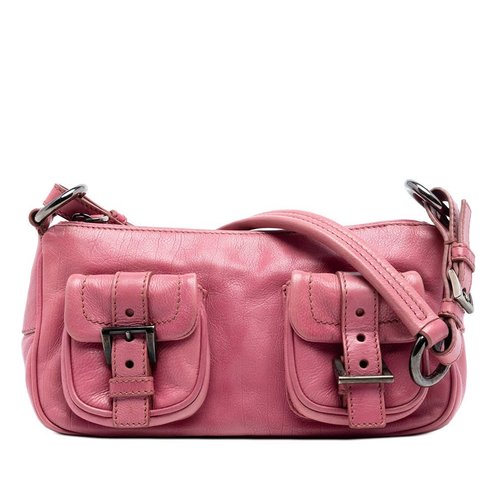 Pre-owned Prada Soft Calf Double Pocket Shoulder Bag Ladies 5BDXT96IFUK20GYV - Blue/Pink - 5BDXT96IFUK20GYVX