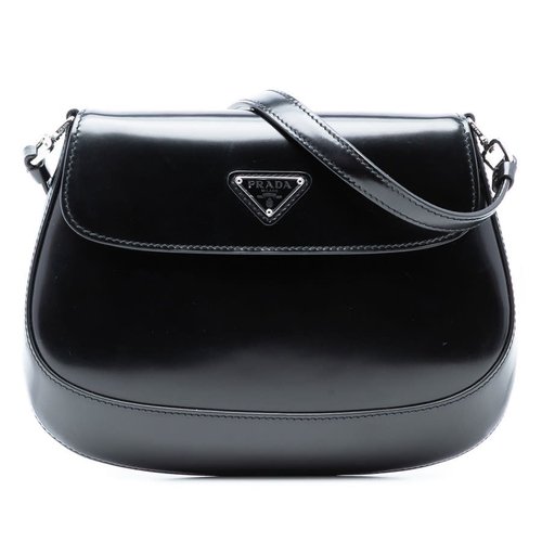 Pre-owned Prada Spazzolato Leather Cleo Flap Shoulder Bag Ladies YJI5C6A7NWSDVKWN - Black - YJI5C6A7NWSDVKWNX