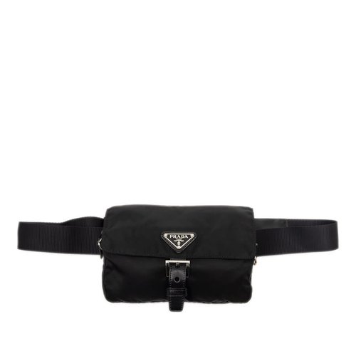 Pre-owned Prada Tessuto Buckle Belt Bag Ladies O1Q4UFSA3YKTAXY2 - Black - O1Q4UFSA3YKTAXY2X