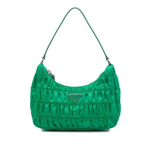 Pre-owned Prada Tessuto Gaufre Re Edition Shoulder Bag Ladies JQC79GMRUBNNG9QA - Green - JQC79GMRUBNNG9QAX