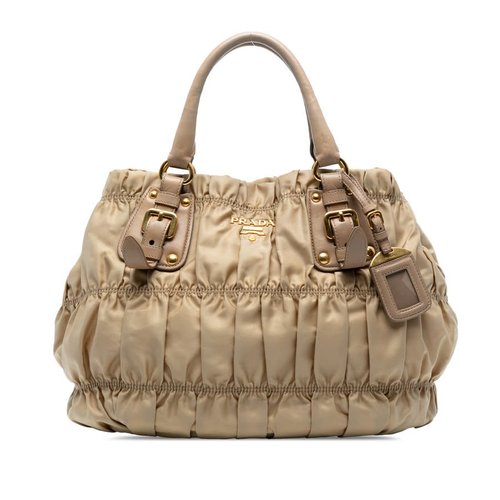 Pre-owned Prada Tessuto Gaufre Satchel EO20078718KTDEFU - Brown - EO20078718KTDEFUX