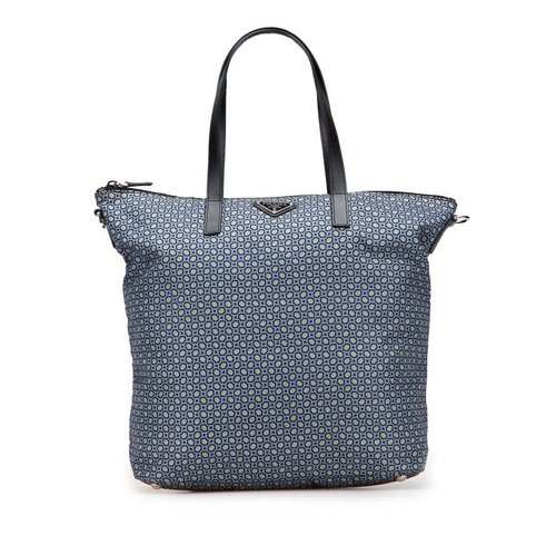 Pre-owned Prada Tessuto Stampato Satchel Ladies WBJ5A0PWZABJBBYL - Blue - WBJ5A0PWZABJBBYLX