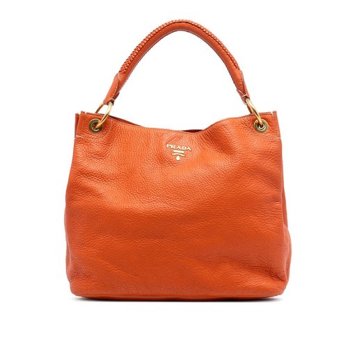 Pre-owned Prada Vitello Daino Hobo CIJOAPXD1O231CQZ - Orange - CIJOAPXD1O231CQZX