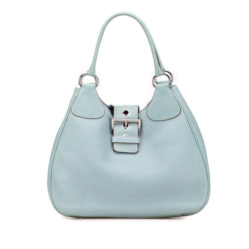 Pre-owned Prada Vitello Daino Shoulder Bag 5NB0LF5G9A021ZSQ - Blue - 5NB0LF5G9A021ZSQX